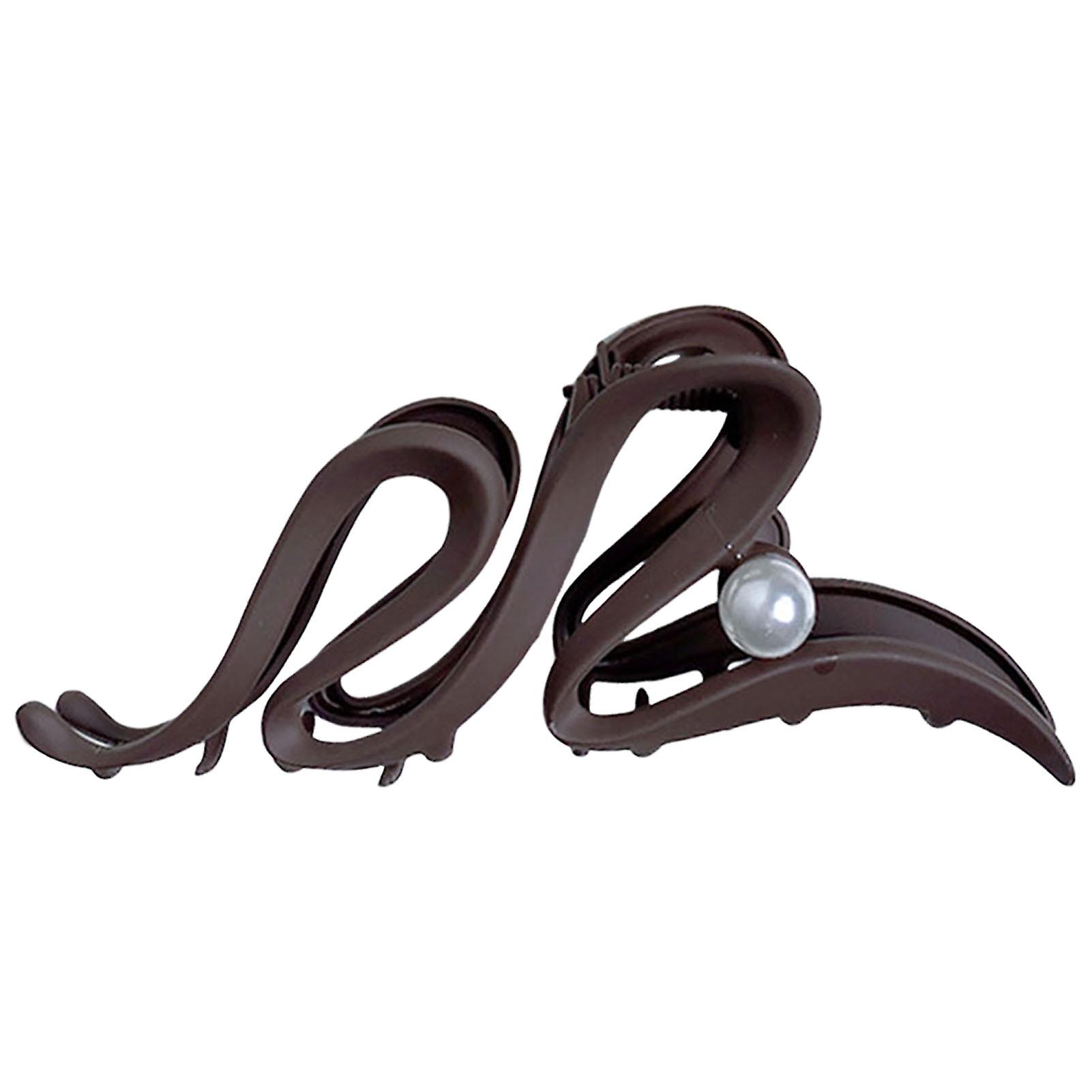 Frosted Metal Grab Clip With Pearl Artificial Creative Large Non Slip Clips