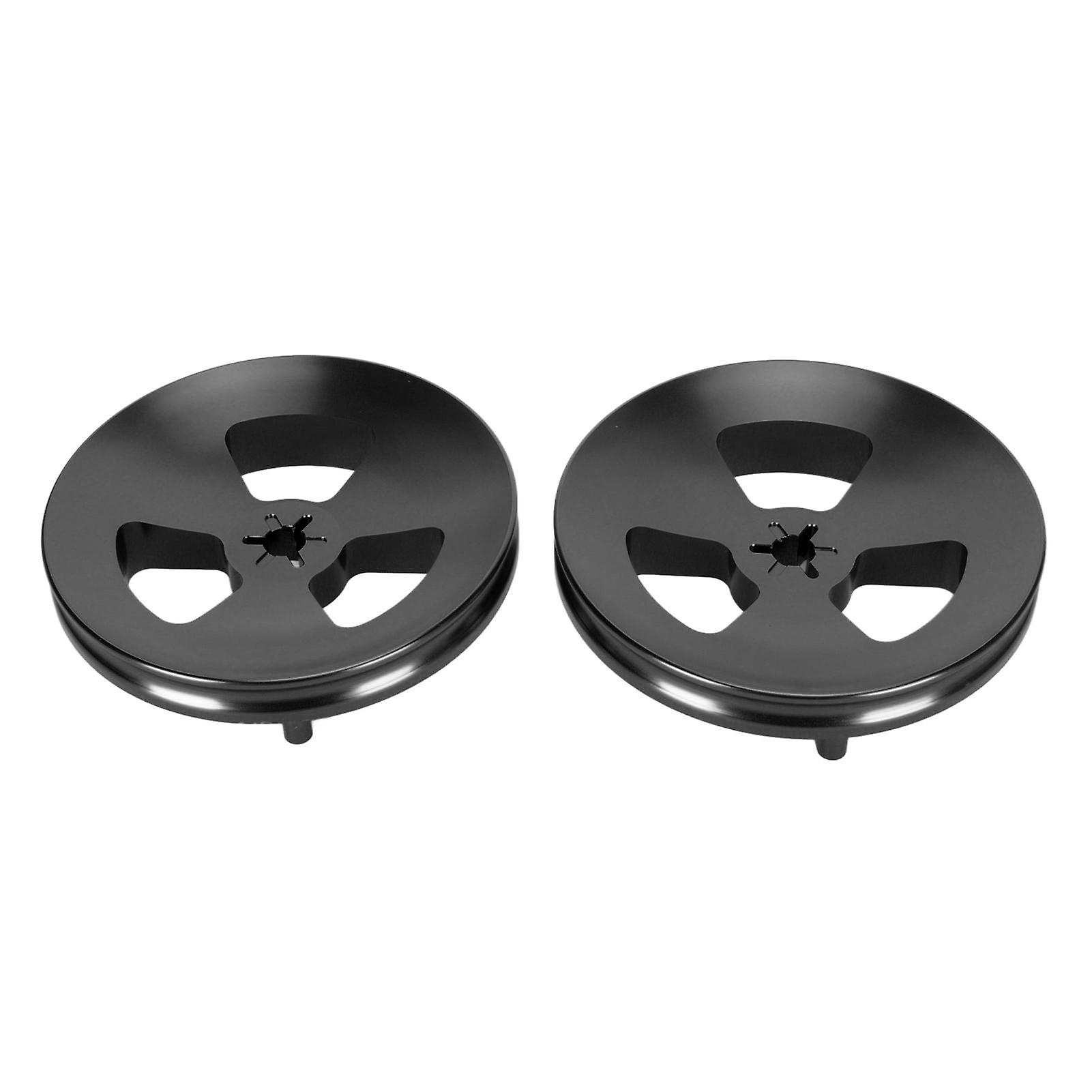 1 Pair NAB Hub 1/4 Inch Optical Shaft Adapter Polished Aluminum Base Reel-to-Reel Tape Opener for Studer ReVox for DENON Black