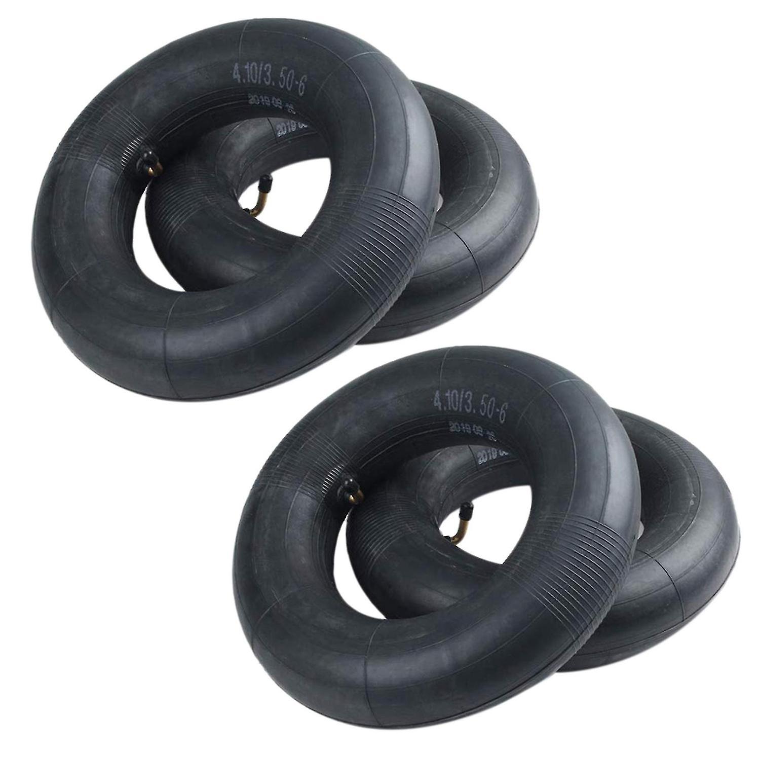 4x 4.10/3.50-6 Replacement Inner Tube Compatible with Wheelbarrows Snow Blowers, Wagons, Carts, Hand