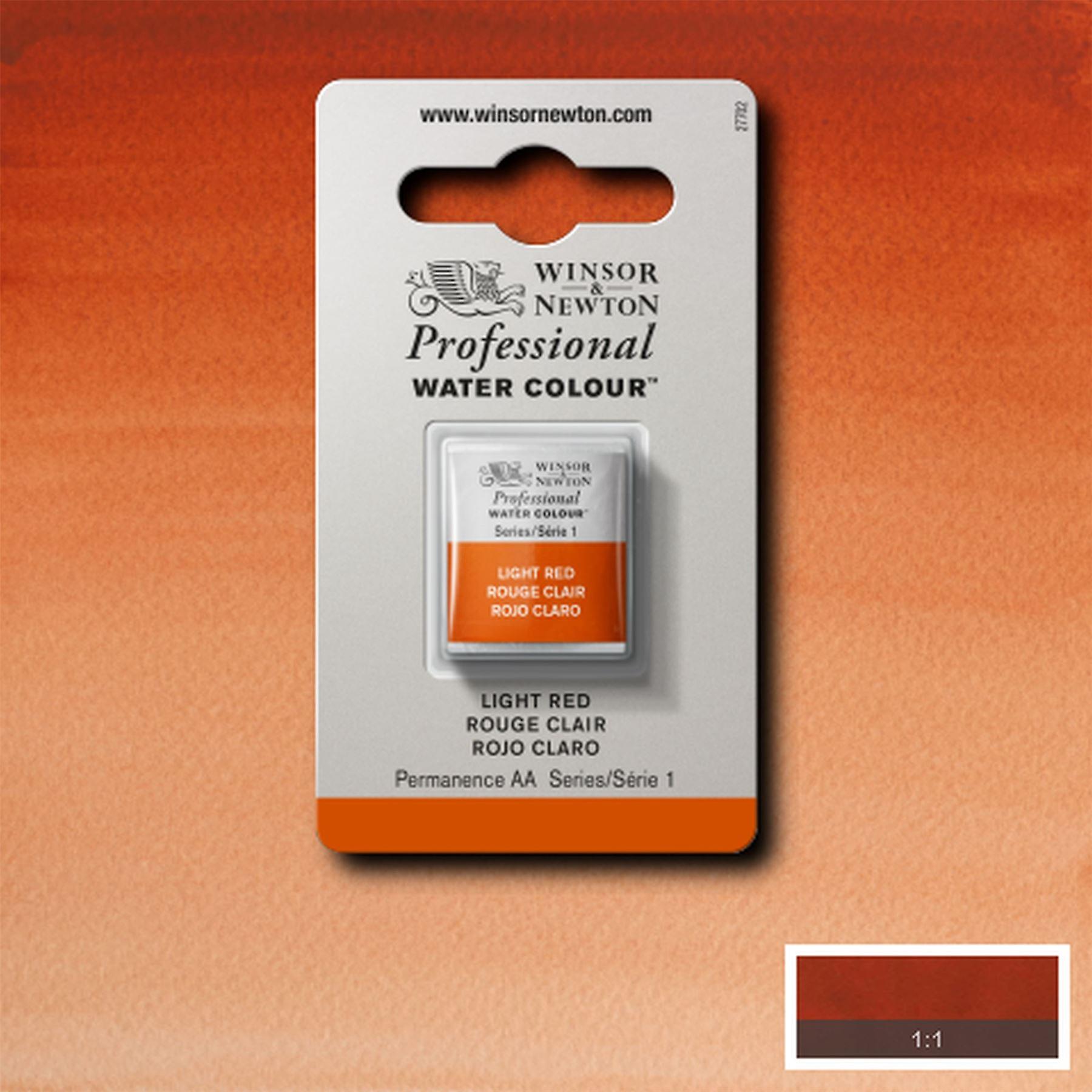 Winsor & Newton Professional Water Colour Half Pan - Light Red