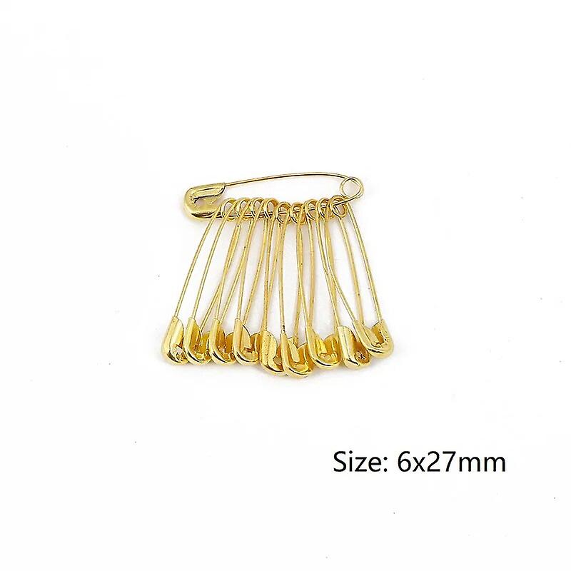 50 / 100個/ロット安全ピンDIYミシンアクセサリーゴールドメタルニードルラージセーフティピンスモールブローチアパレルアクセサリー