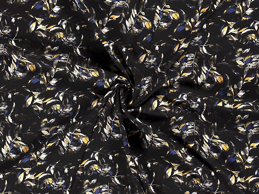 Minerva Viscose Challis Fabric Blue - per metre