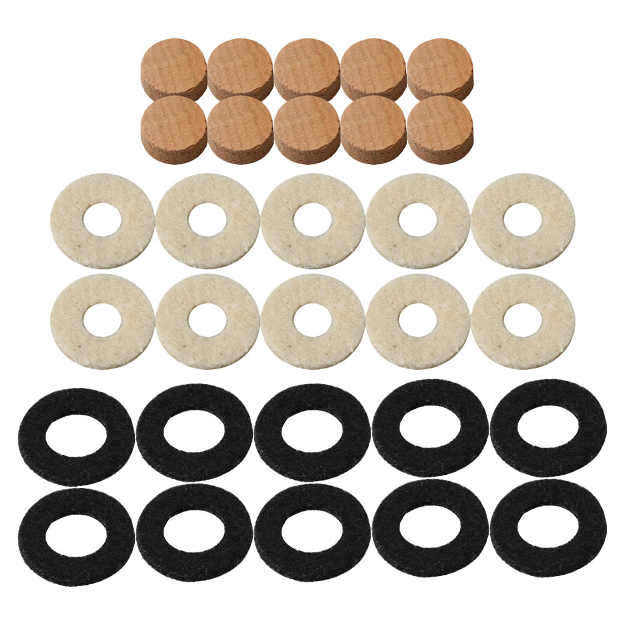 Musical Trumpet Cap Felts Spit Valve Sets Multicolor Parts Set of 30