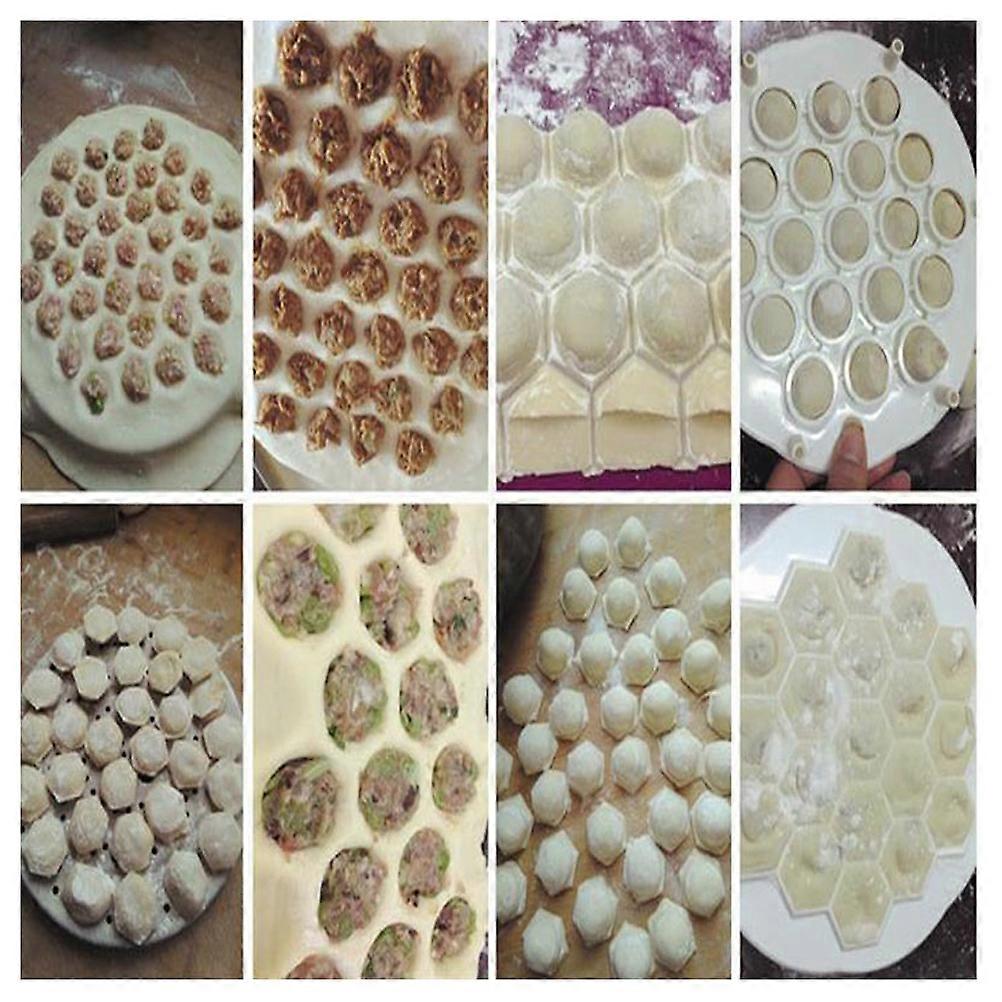 19 agujeros Dumpling Mold Plastic Dough Press Ravioli Making Mold Cooking Tool