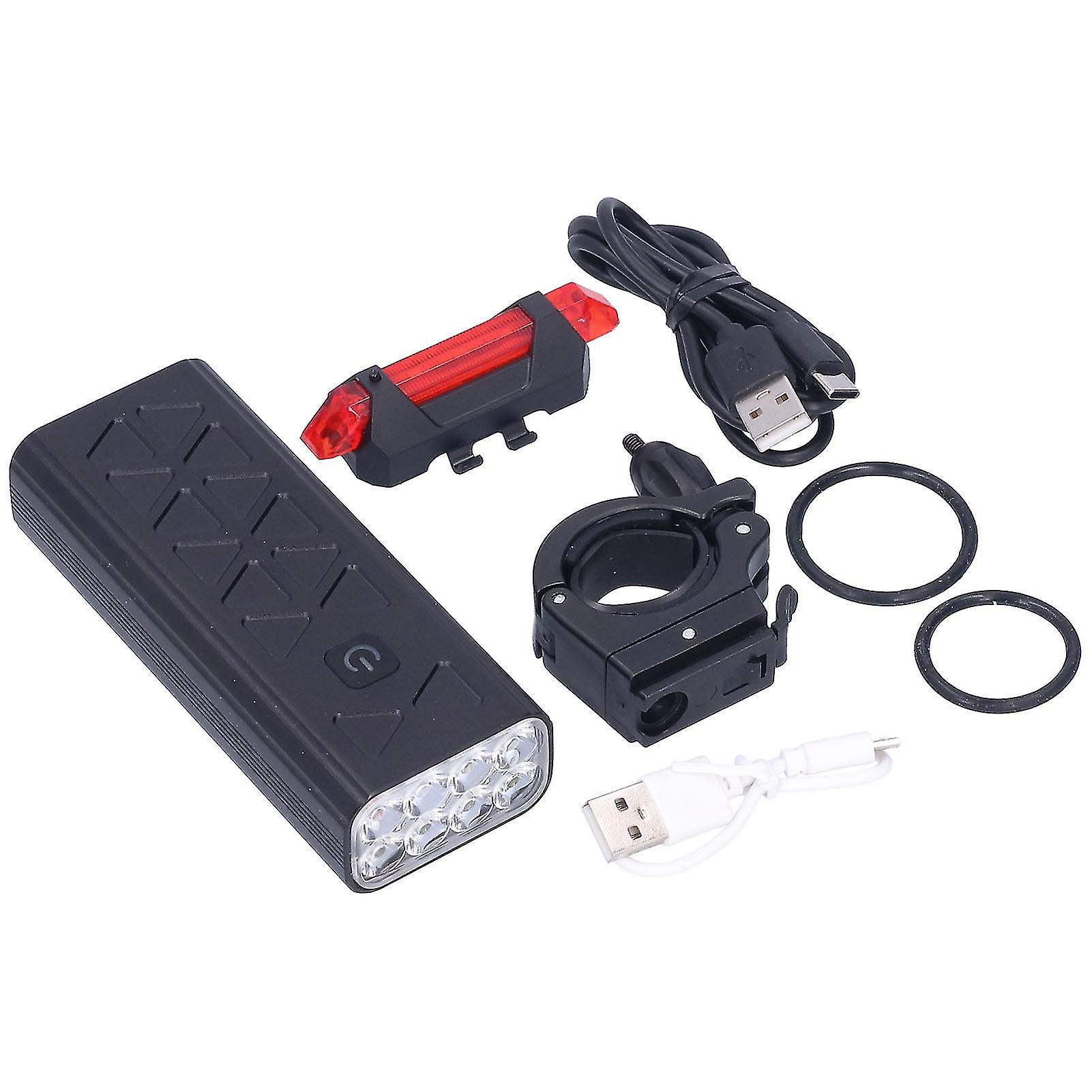 Rechargeable Bicycle Light Set for Adventurers, Multi-Mode