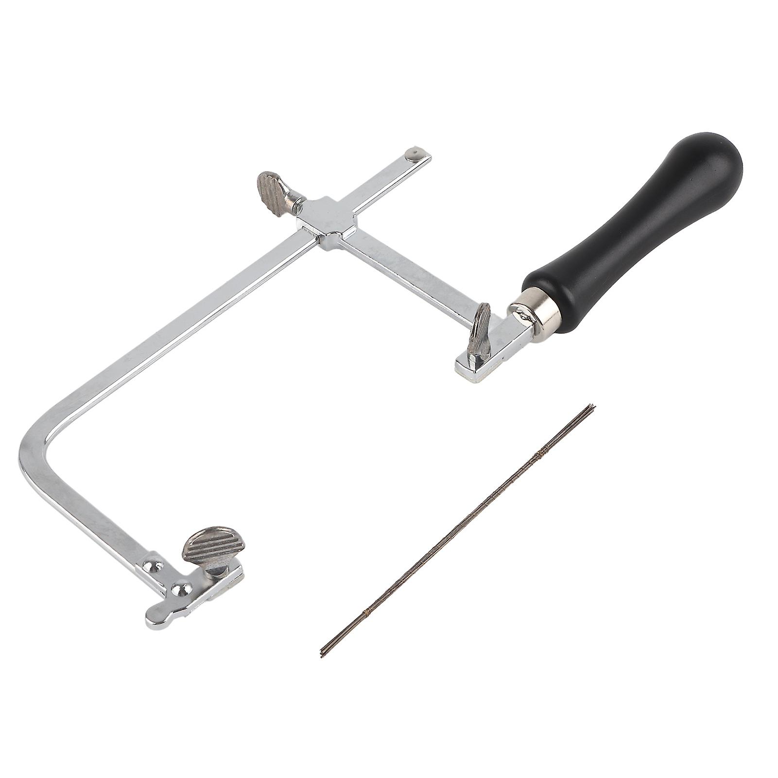 Adjustable U-Shape Hacksaw with 12 Spiral Saw Blades for DIY Jewelry Craft