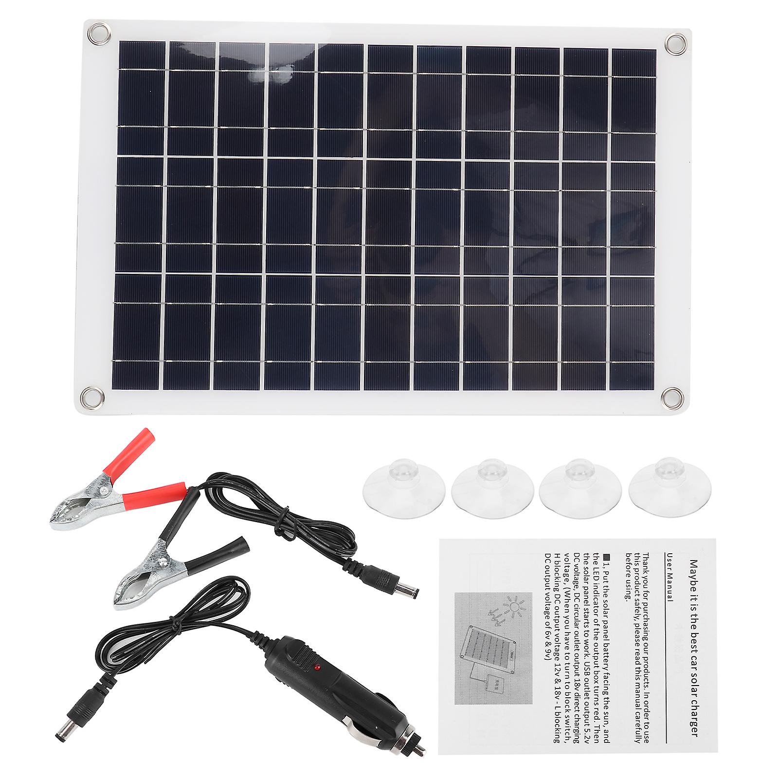 Portable Portable Solar Panel 100W Monocrystalline 12/24V USB Output for Car Trailers Yacht