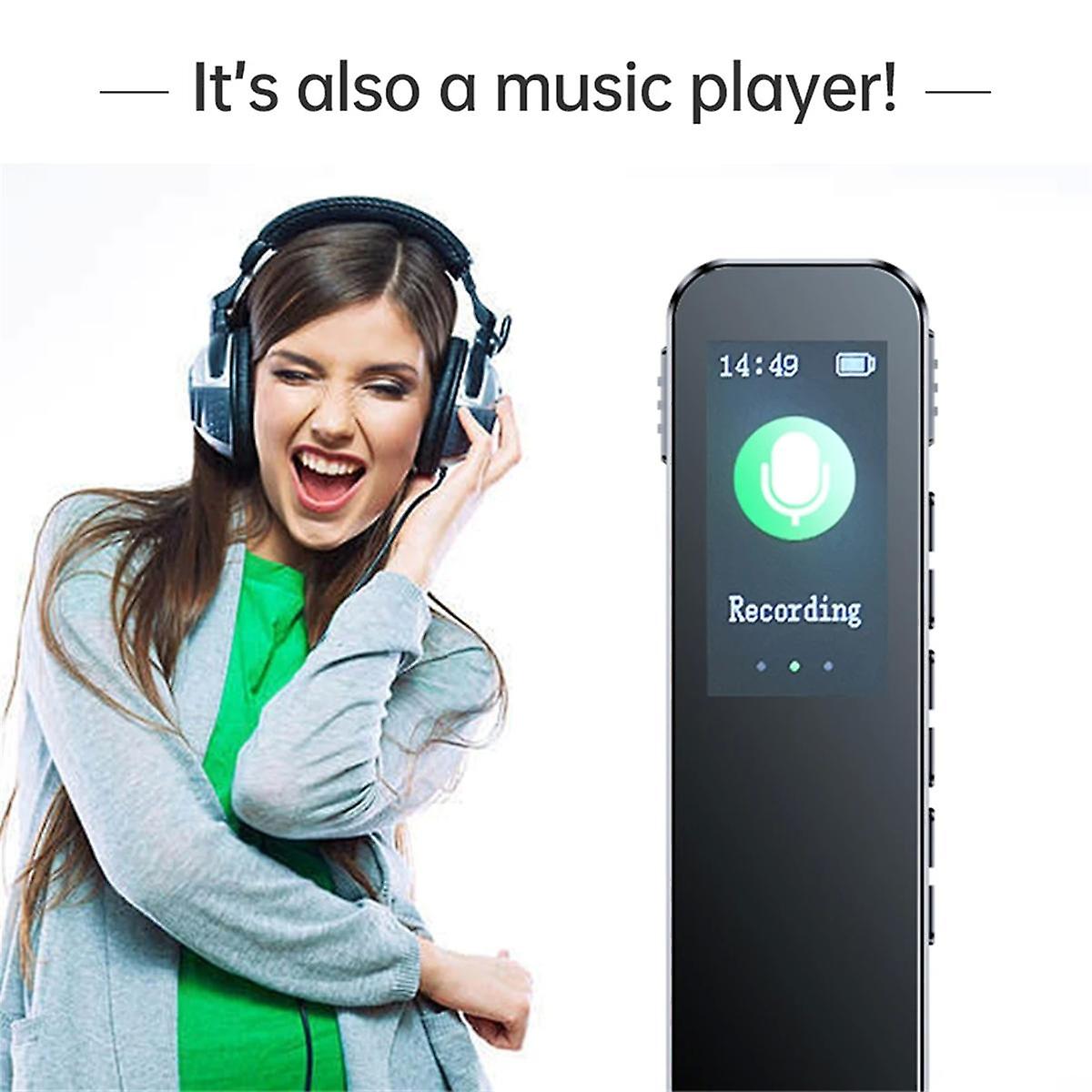 64GB Digital Voice Recorder Noise Reduction Record Payback MP3 Music Player Activated Record 1536KB