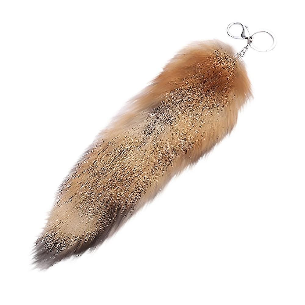 Mignon Fox Tail Porte-clés Pendentif Femmes Porte-clés Pompoms Porte-clés