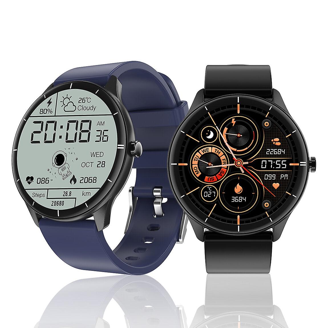 1.28 Inch Large Round Display Real-time Body Temperature Detection Heart Rate Blood Oxygen Pressure Monitor 45 Days Long Standby Bt5.0 Smart Watch