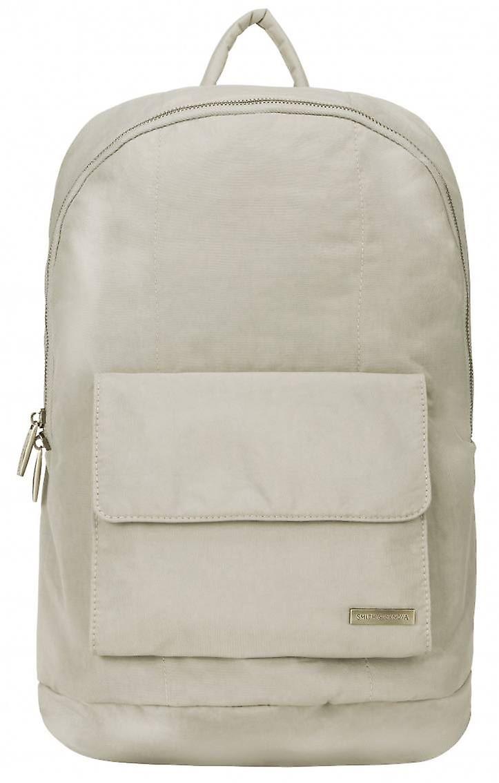 Smith and Canova Zip Around Nylon Backpack - Stone Biege