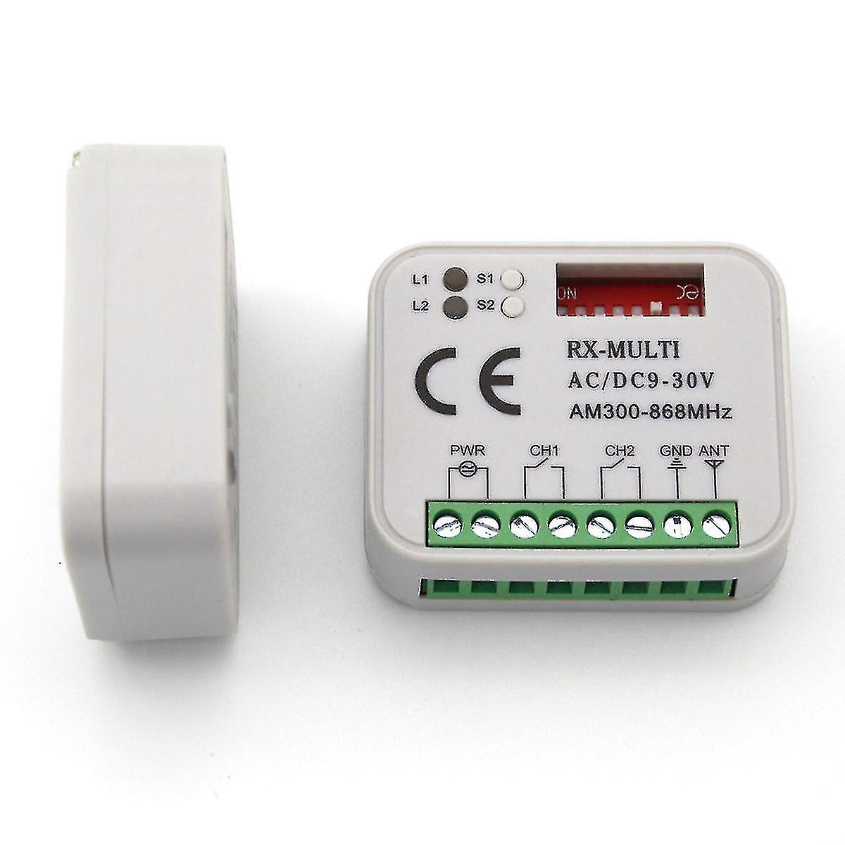 Universal 300-868 Mhz -multi-frequency Receiver Switch Ac/dc 9-30v Compatible With Garage Door Gate