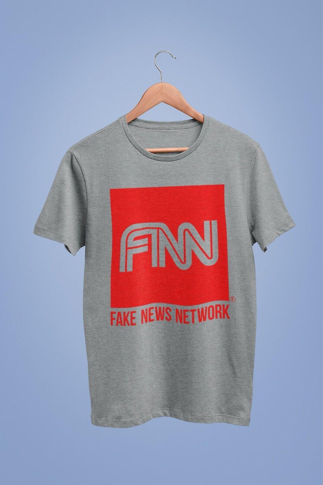 Fake News Network Funny Parody T Shirt Trump Donald Network Tv Conservative