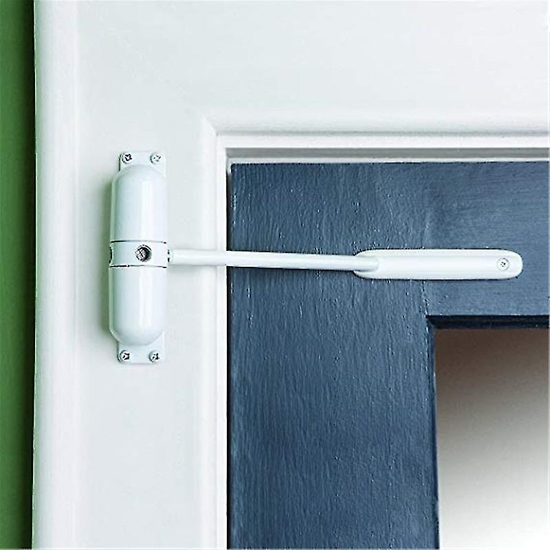 Surface Mounted, Spring Loaded Door Closer, White