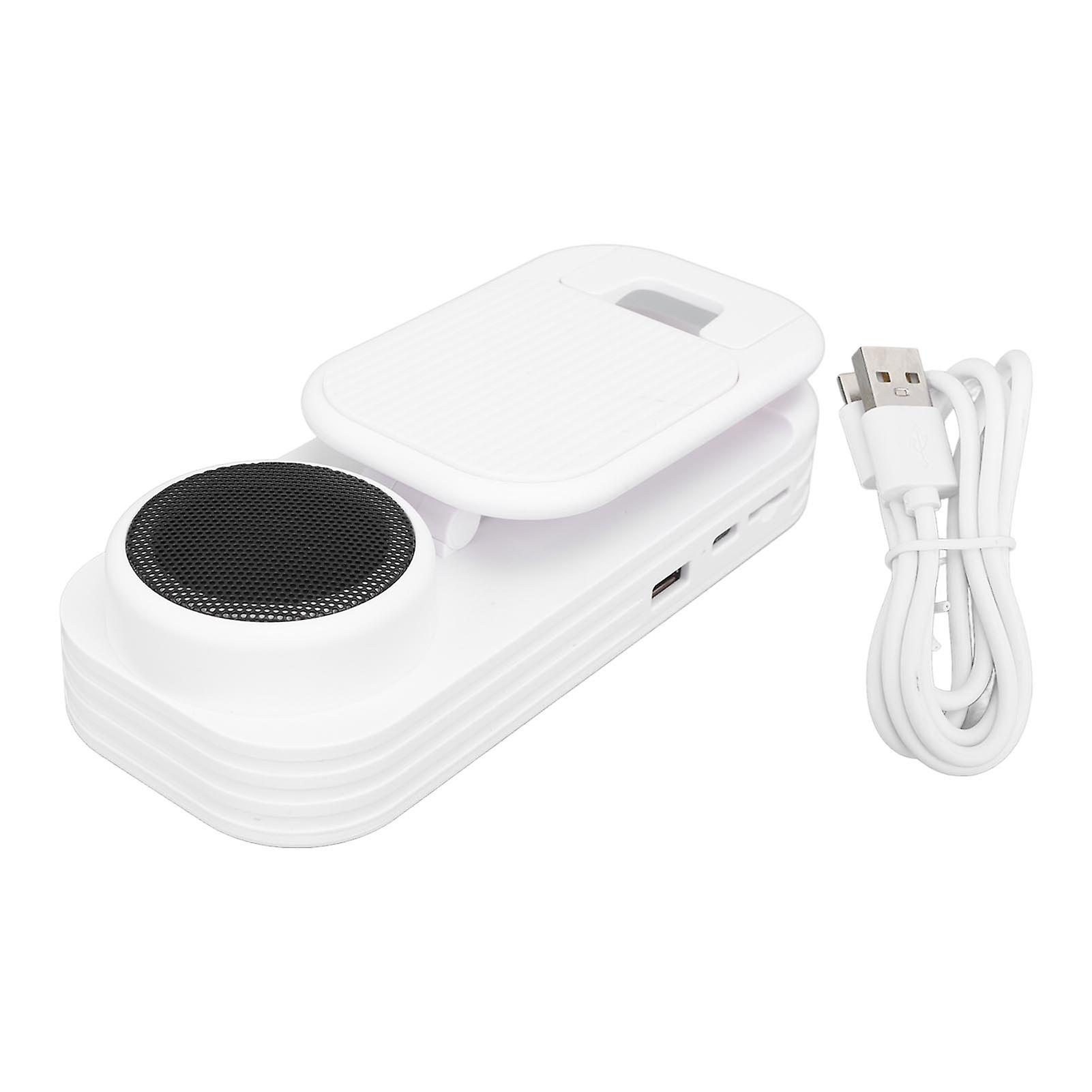 White Adjustable Bluetooth Speaker Stand for Tablets and Phones