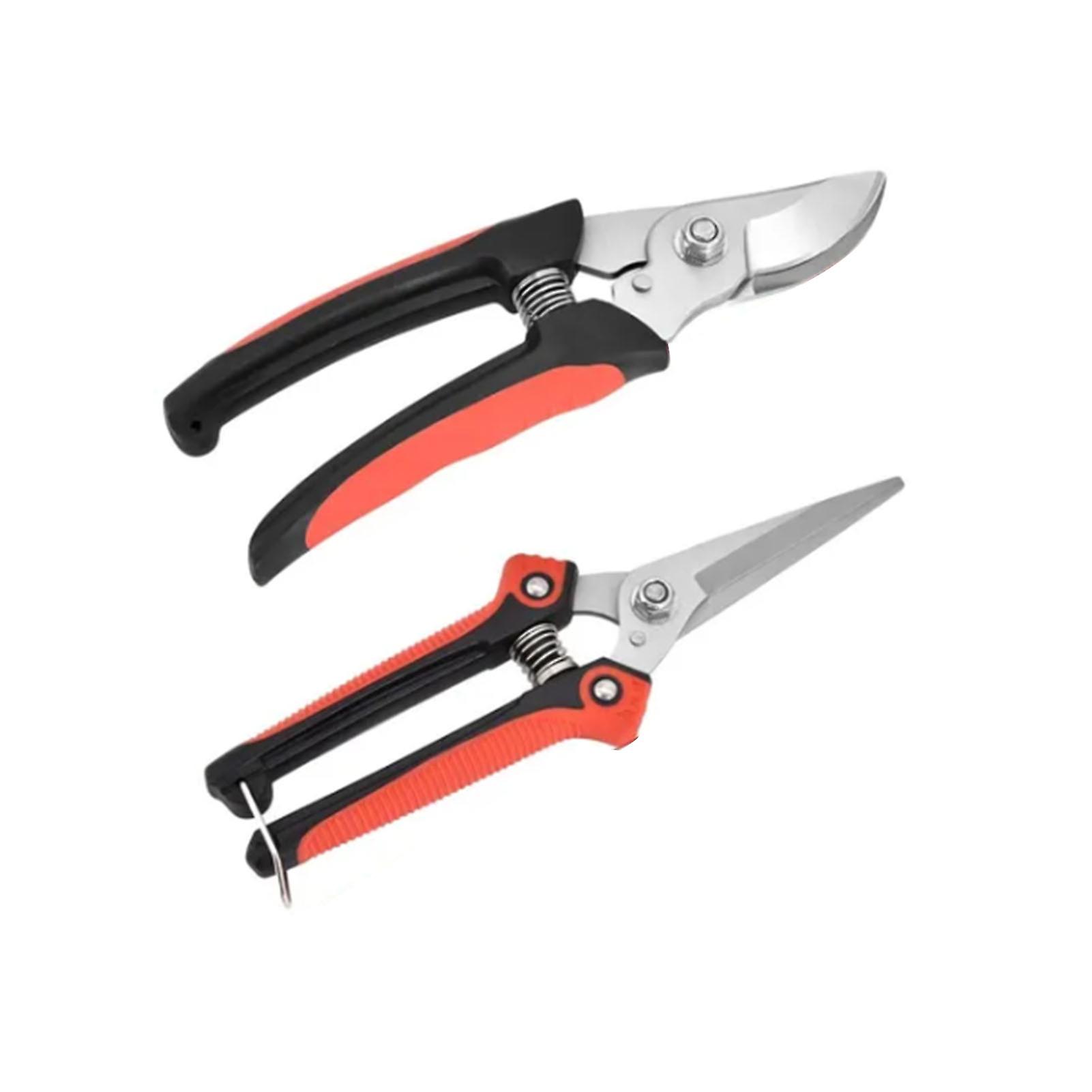 2Pcs Garden Pruning Shears Labor Saving Fruit Tree Thick Branch Pruning Shears Gardening Scissors Tools