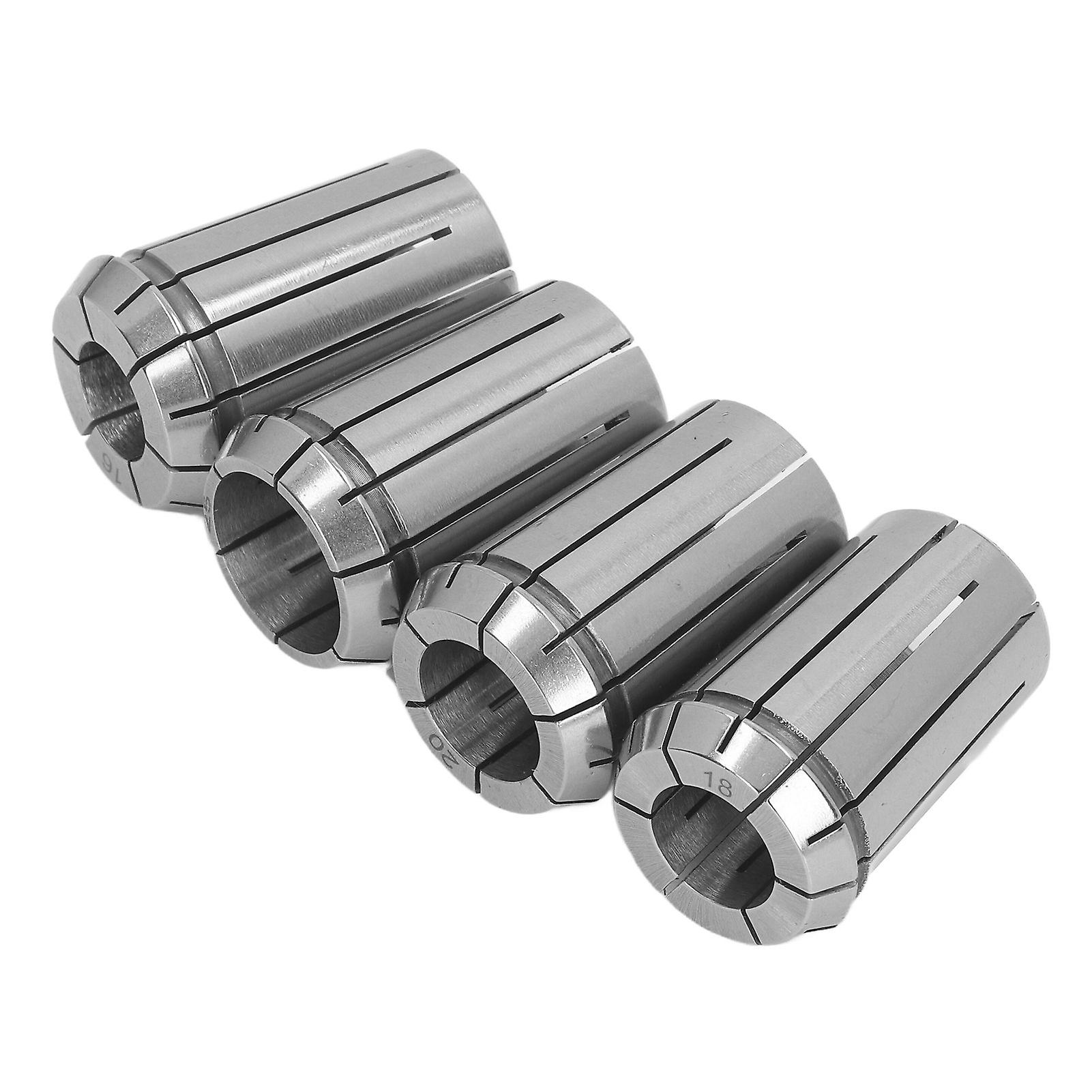 4PCS OZ25 Collets with Wrench Spring Steel Cutting Collet Set for CNC Lathe Milling Drilling Dia 16 18 20 25 