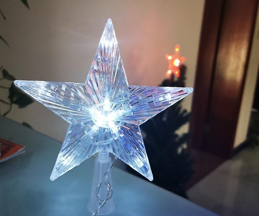 Christmas tree topper star LED lighting star tree topper, 5 point star RGB glow-in-the-dark tree top