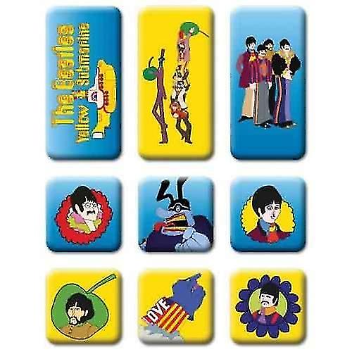 The Beatles gele onderzeeër Epoxy koelkast magneet Set (9 stuks)
