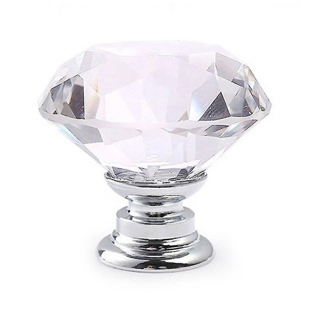 20/25/30/40mm K9 Diamond-shape Silver Faux Crystal Λαβή Πόρτας Πόμολο Ντουλάπας