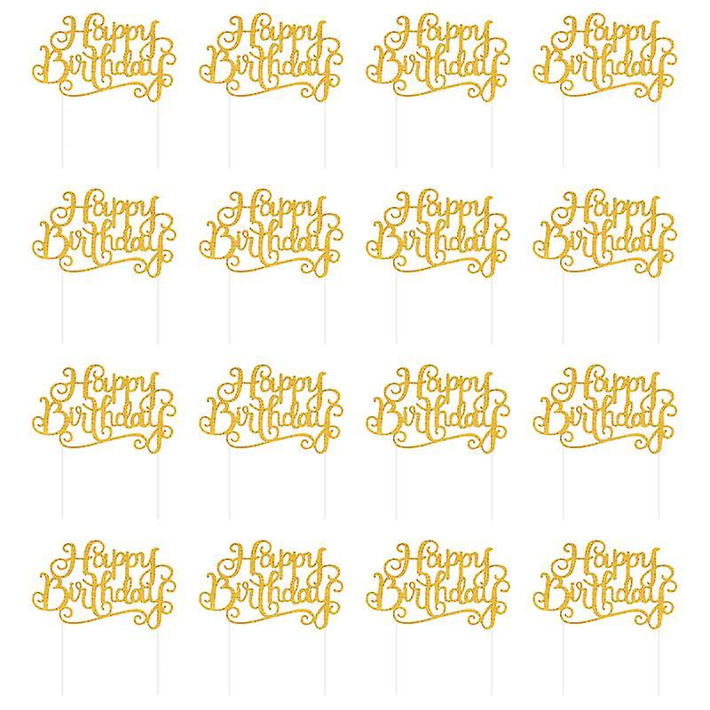 50pcs Happy Birthday Cake Topper