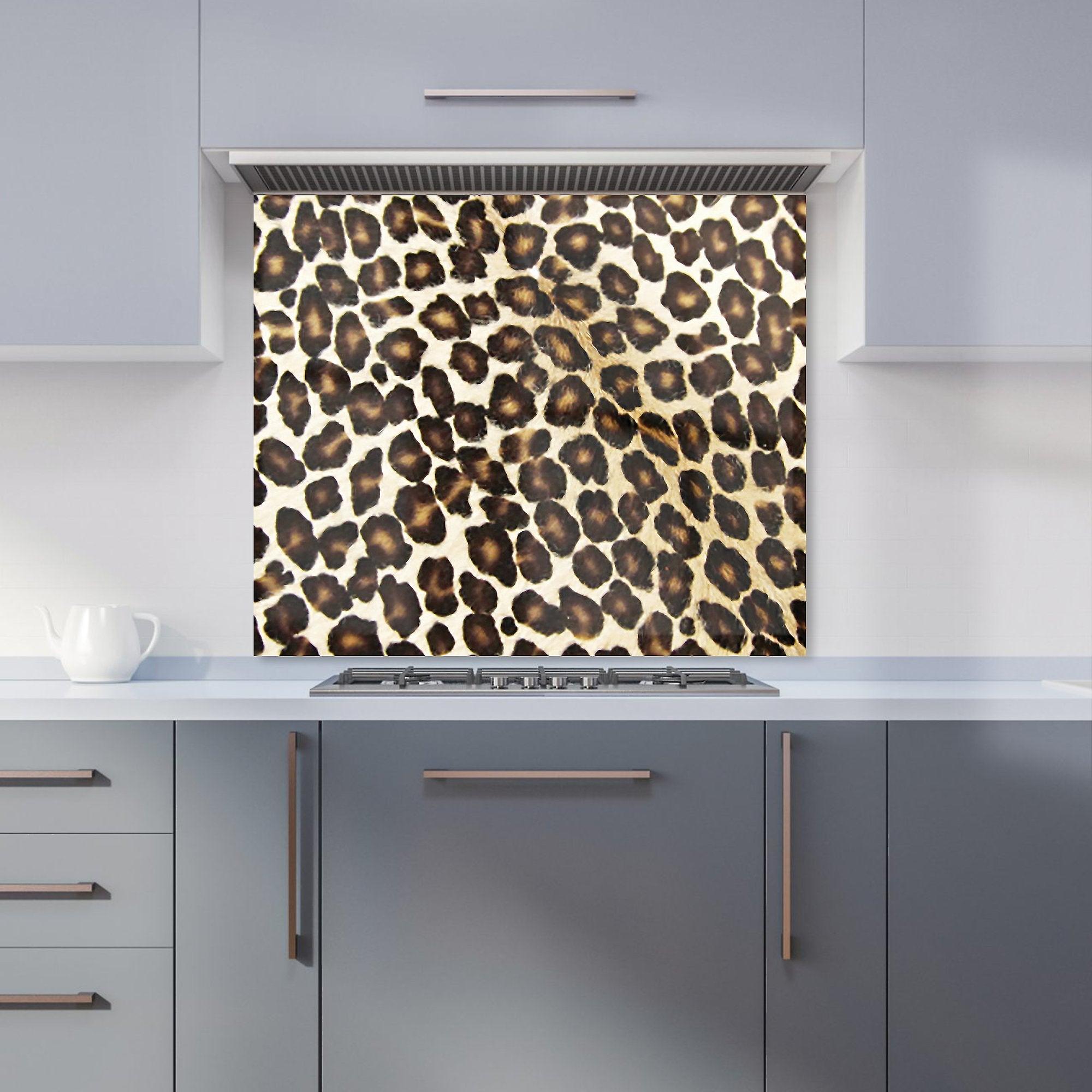 Leopard Hide Print Kitchen Splashback