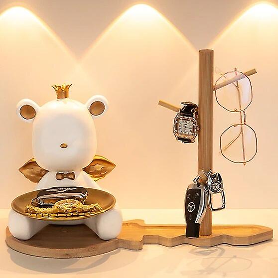 شخصية الدب النحت الجدول الديكور والاكسسوارات صينية تخزين رفوف للتخزين غرفة المعيشة مدخل ديكور المنزل الهدايا