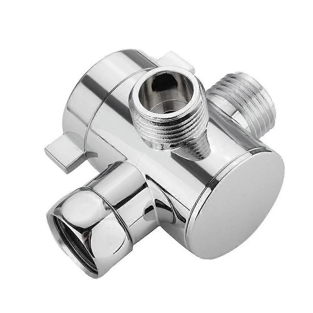 3 Way Shower Head Diverter Faucet Diverter Valve Bathroom Universal System Component Replacement Part Chrome Valves For Bathroom
