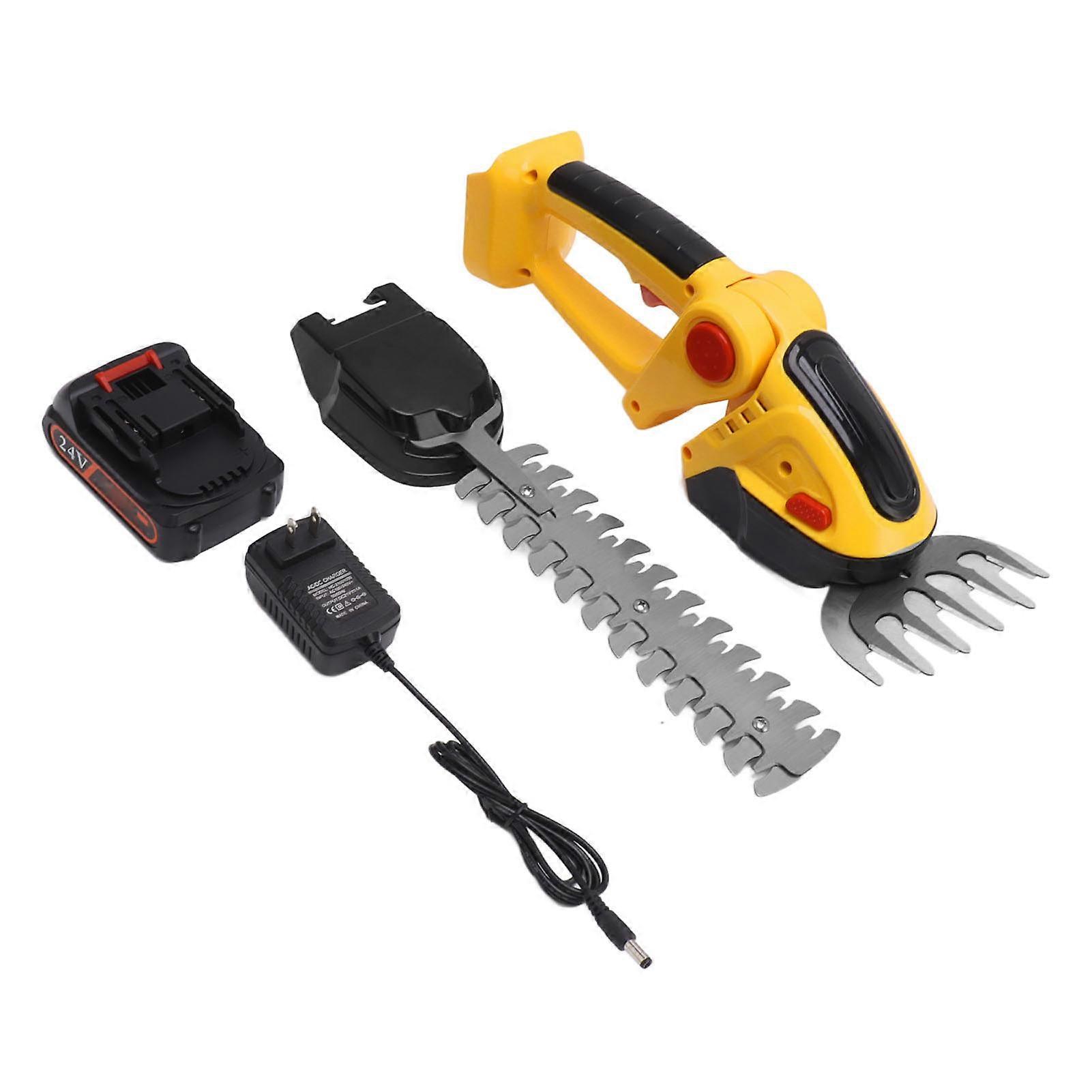 Cordless Grass Shear Rechargeable Shrubber Handheld Trimmer Electric Hedge Trimmer 110240V US Plug NO.6590