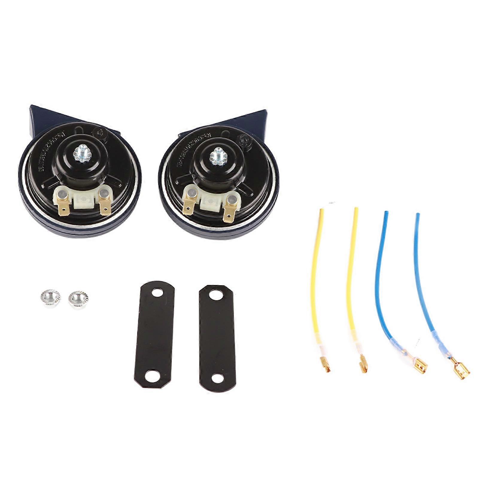 2pcs DC 12V 105dB Two Tone Motorcycle Car Snail Speaker Horn Waterproof Dustproof E2U597