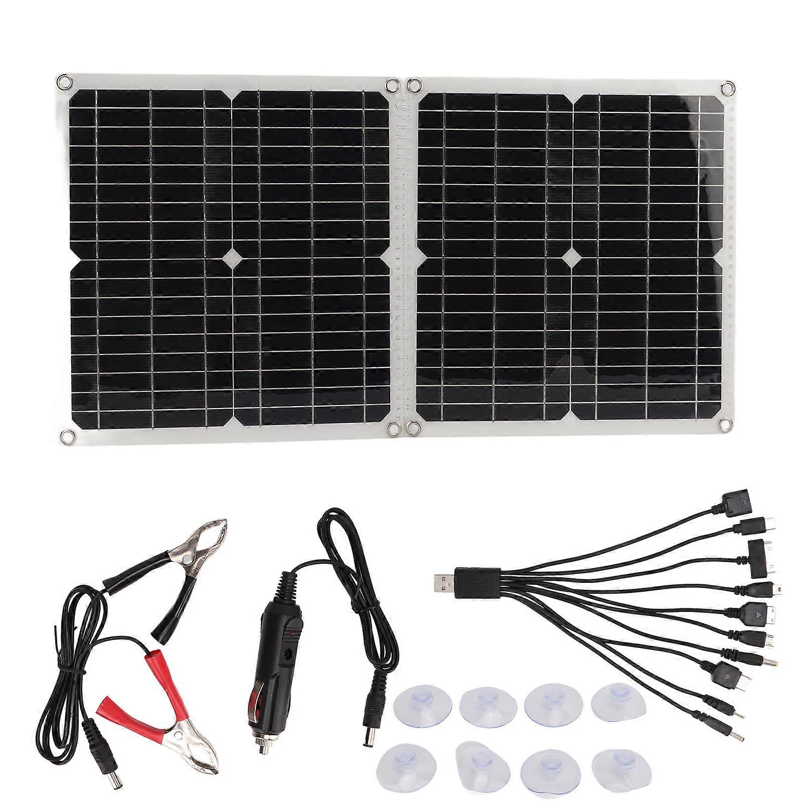 Outdoor Charging Solar Panel 50w Foldable Usb Monocrystalline Solar Panel Kit For Mobile Phone Laptops