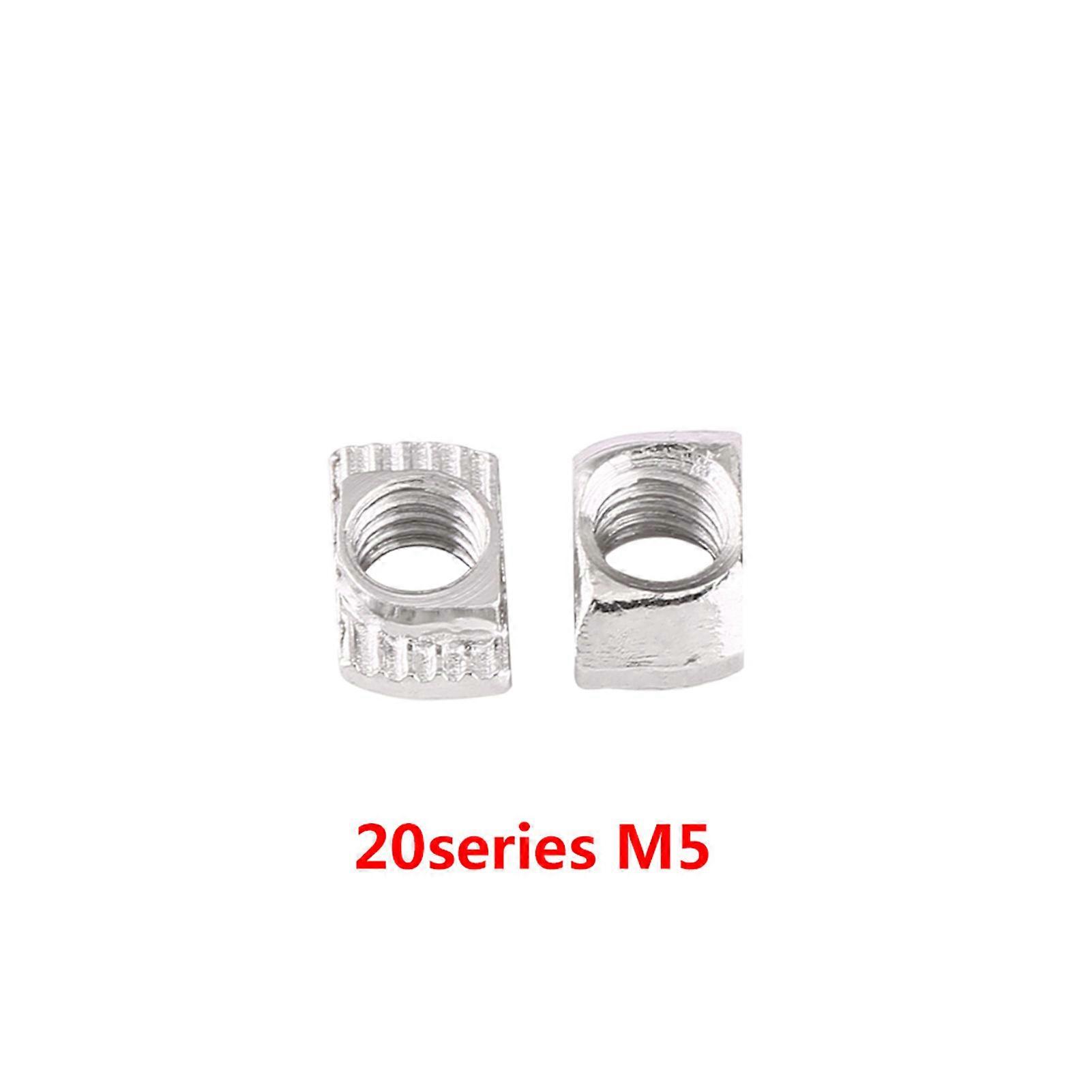 T-Nut-Hammerkopfmutter, vernickelter Kohlenstoffstahl-Befestiger für Aluminiumprofile (EU20 M5*10*6)