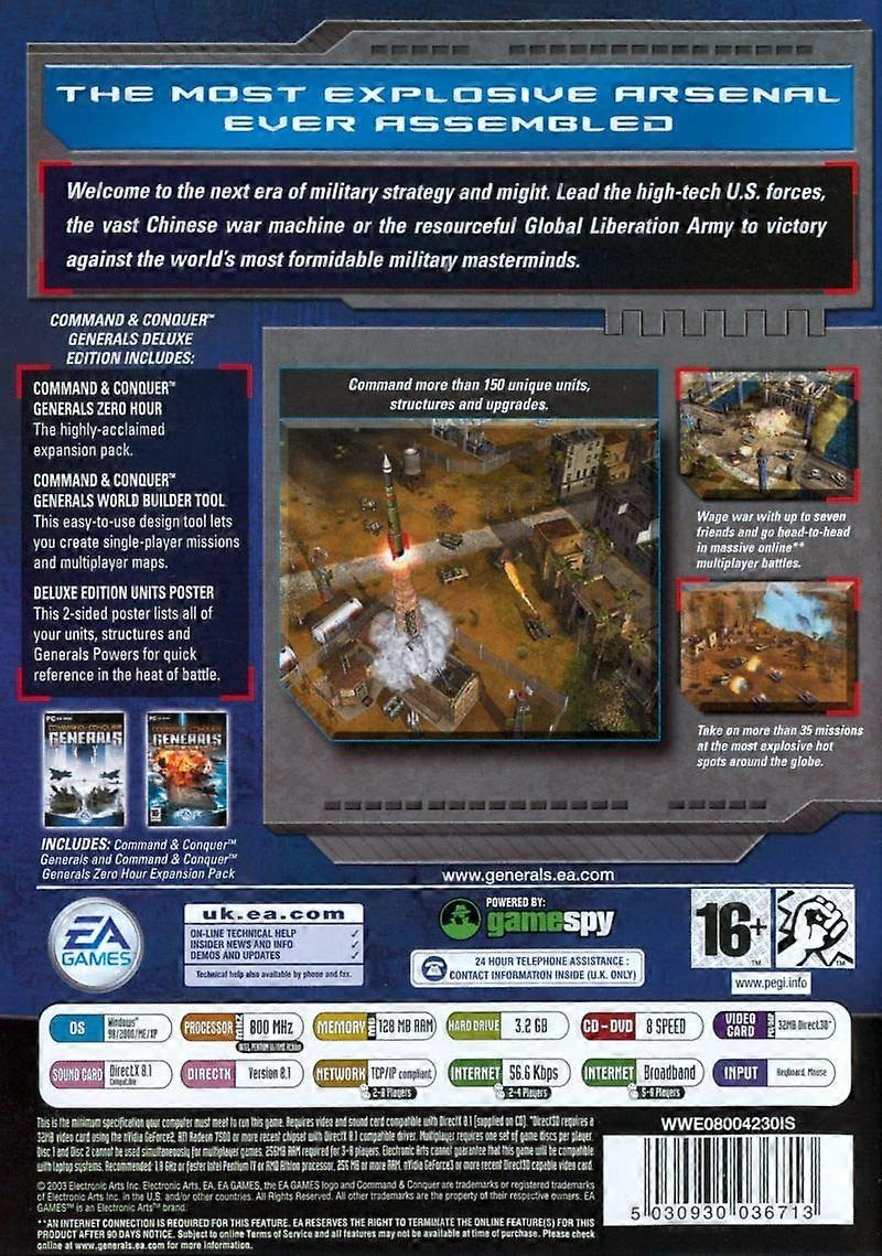 Command  Conquer Generals Deluxe - CC Generals  Zero Hour Expansion Pack - PC CD - New & Sealed