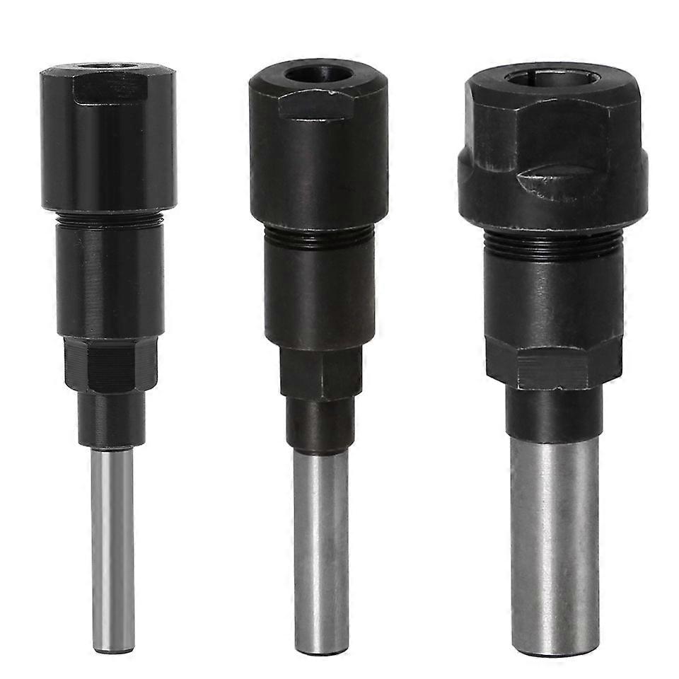 Router Collet Extension Rod Professional Milling Cutter Collet Extension Rod for Trimming Engraving Machine (1/4 Shank+8mm Shank+1/2 Shank)