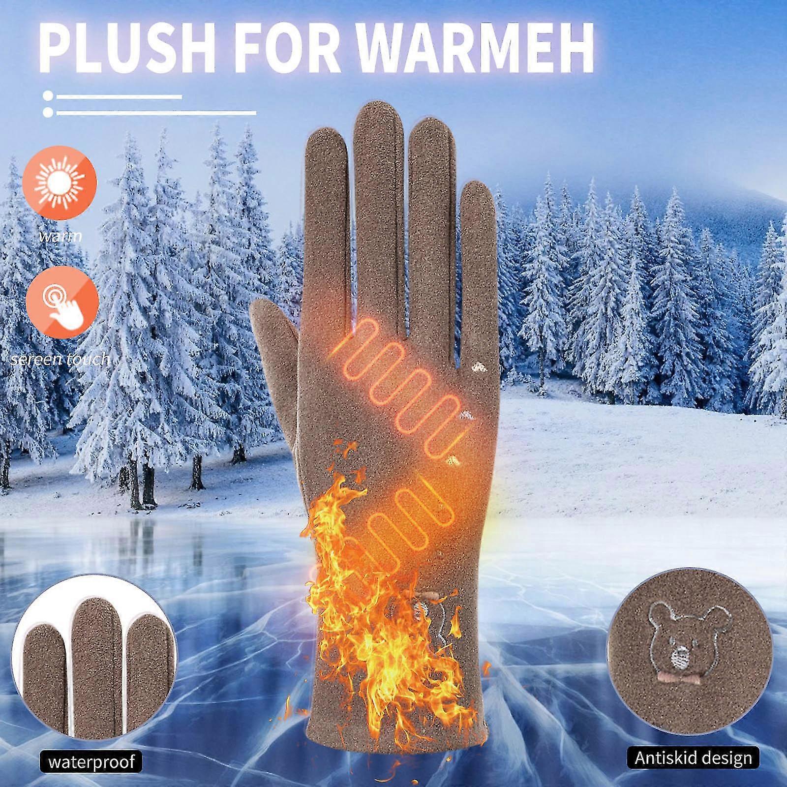 Climbing Gloves Ski Gloves Cold Waterproof Non-slip Warm Non-slip Fashionable And No0884