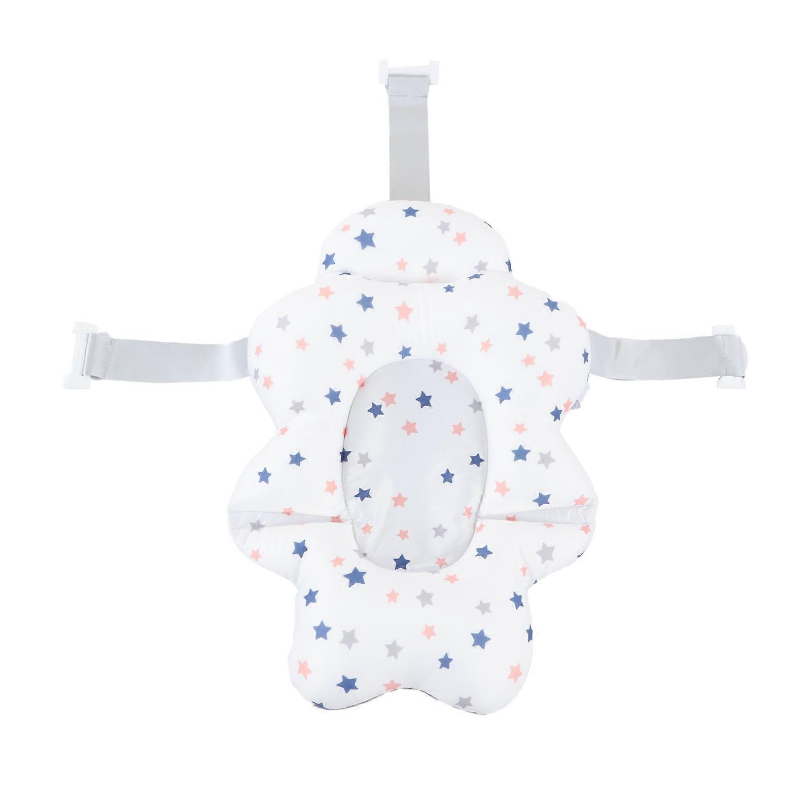 Baby Bath Seat Soft Comfortable Foldable Universal Support Mat for Baby Shower White
