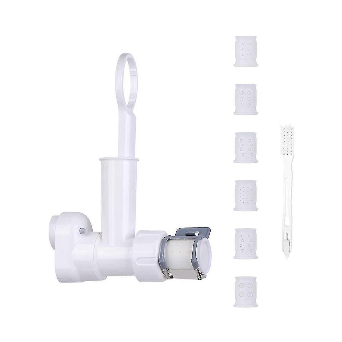 スタンドミキサー用ミキサーアクセサリー、6つの異なる形状のパスタアウトレット耐久性パスタアタッチメント