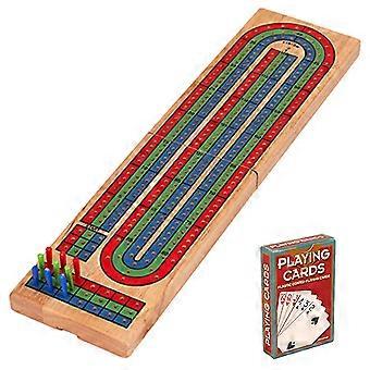 1 Satz Cribbage Brett Tisch Spiel Massivholz Party Brett Spiel Brett Cribbage Karten Brett