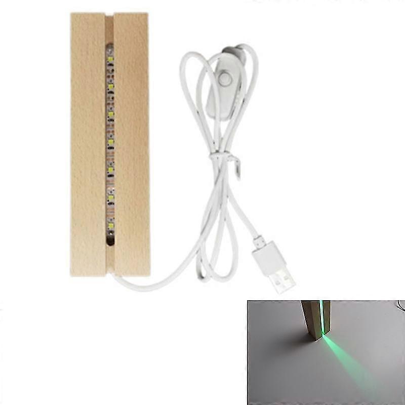 Rectangle Display Pedestal Led Wood Display Base Crystal Wooden Lighted Base