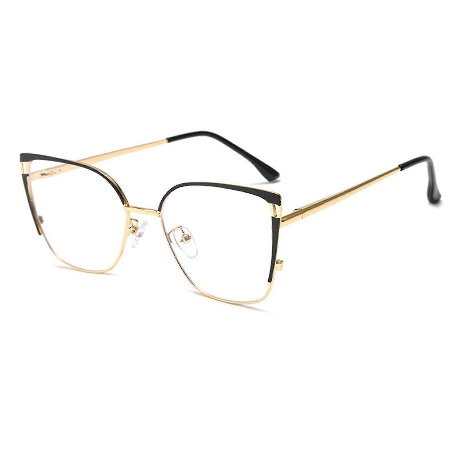 Blue Light Blocking Glasses With Thin Reflective Lens Square Frame Eyeglasses For Gaming Students