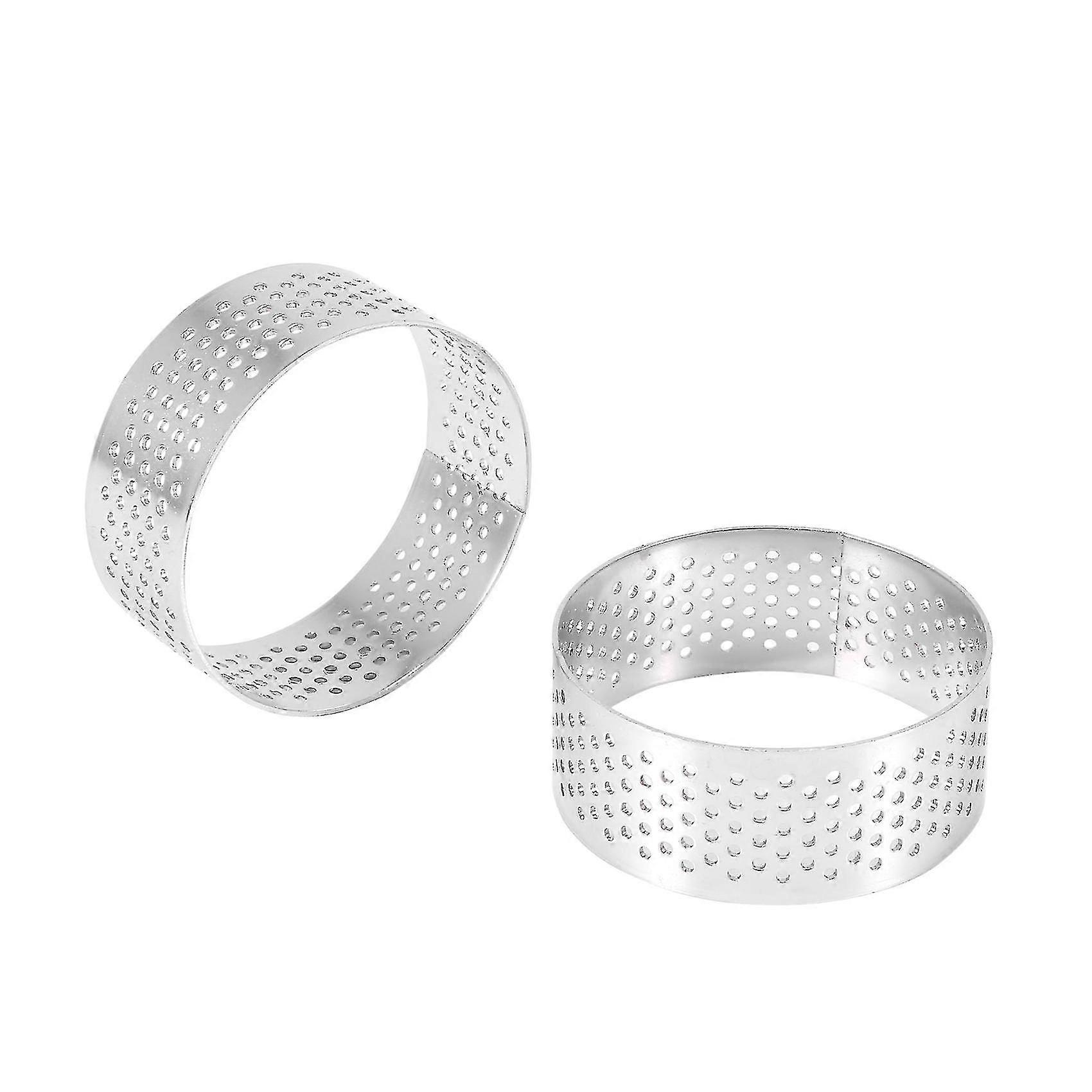 5-Pack Stainless Steel Tart Rings - Assorted Shapes (Round, Heart, Square, Rectangle, Oval) - View #6