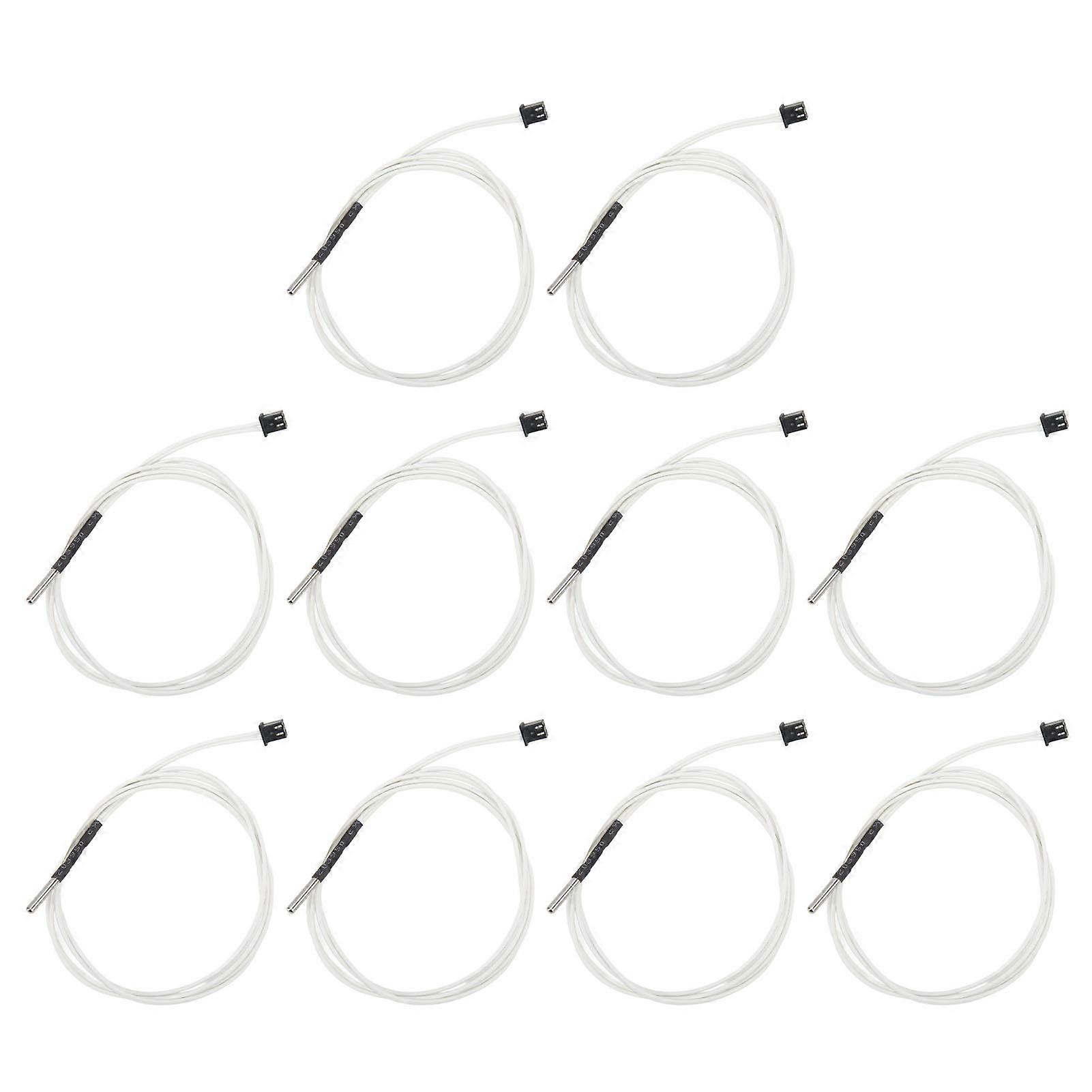 10Pcs Thermistor Sensor V2 Upgrade 3950 XH2.54 2 Pin for Ender 3 5 Pro CR6 CR10 3D Printer