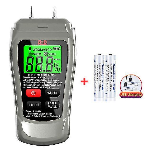 Orange 0-99.9% two pins digital wood moisture meter paper humidity tester wall hygrometer timber damp detector