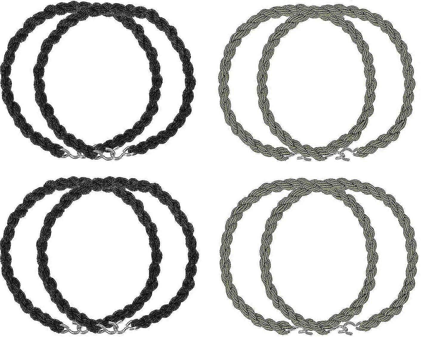 8 Pieces Elastic Boot Bands Military Boot Straps Blousing Garters With Metal-Yvan