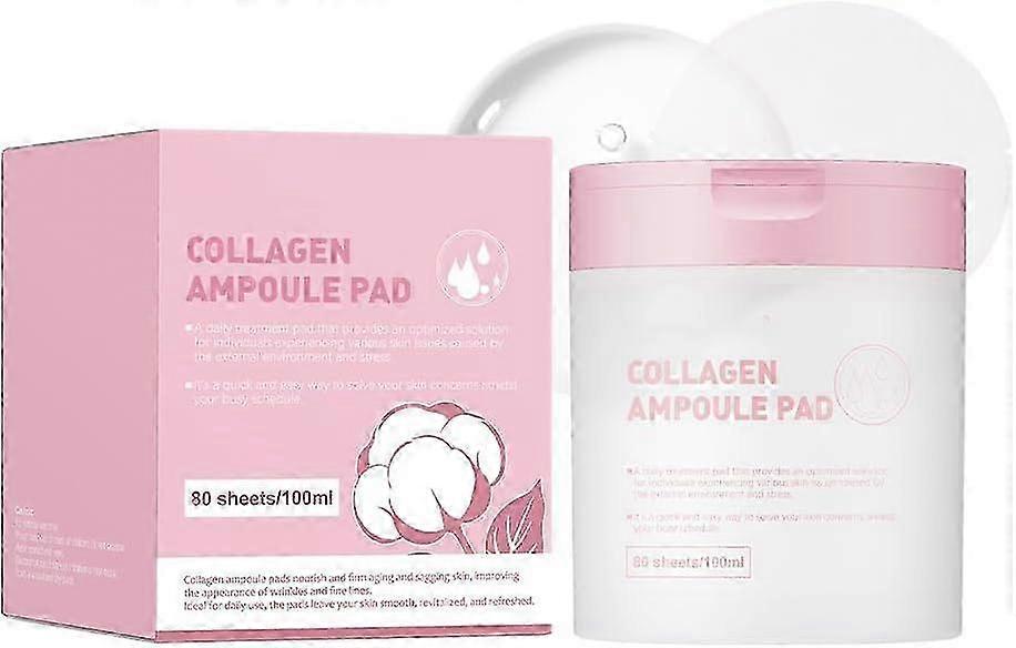 Collagen toner pads, round cotton facial toner pads, moisturizing and brightening toner pads, firming skin, restoring elasticity