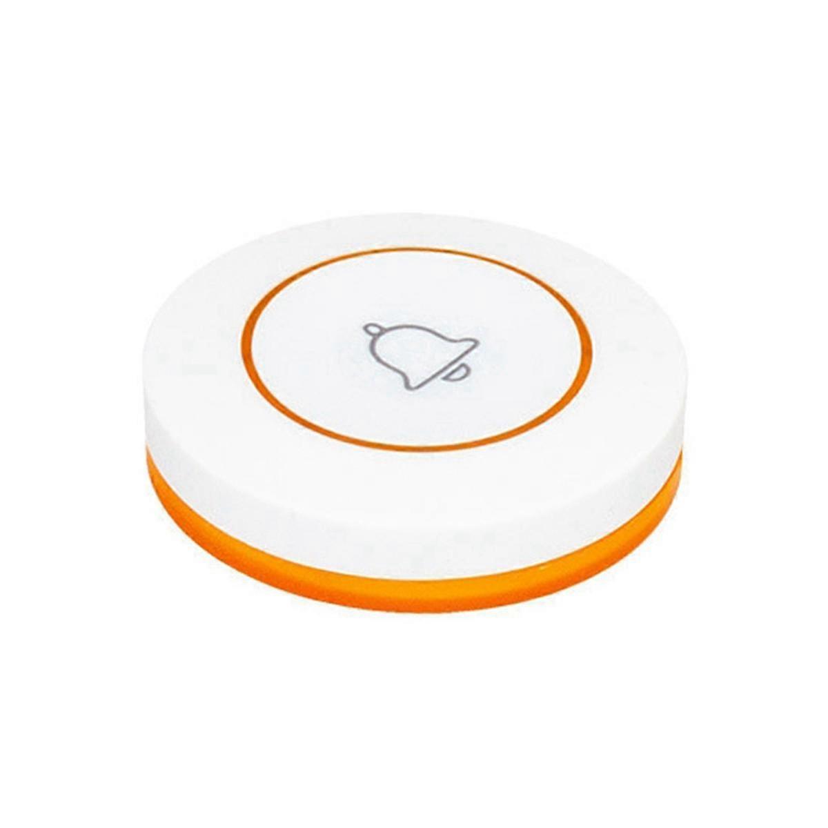 Przycisk dzwonka do restauracji, pager 433 MHz, bezprzewodowy dzwonek do drzwi, sprzęt do domowego systemu alarmowego, pomarańczowy