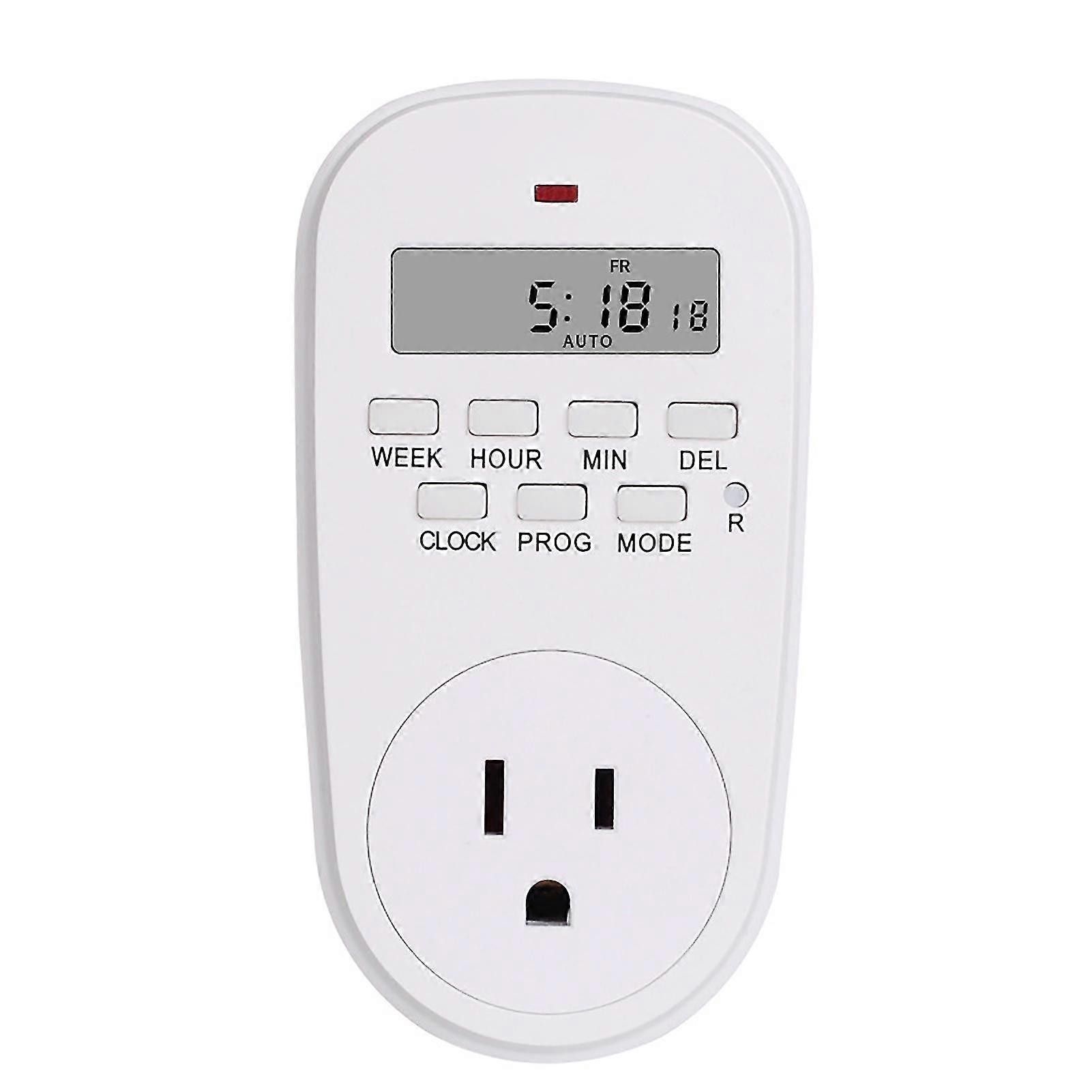 Timer Outlet Practical Energy-saving ABS Appliance Timer with Outlet for Home Mengxi