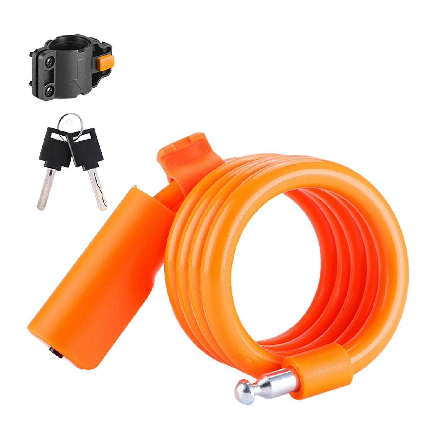 Universal Mountain Bike Cable Lock with Keys Shear-Resistant High Security Anti Theft Scooter Lock