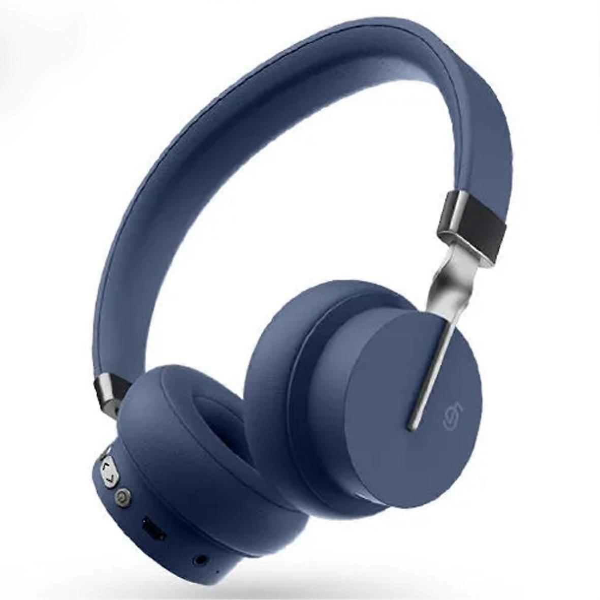 Bluetooth Headphones OHPA P3 On Ear Noise Canceling Blue