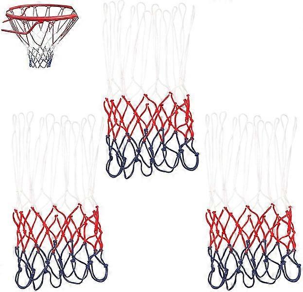 Pack Of 3 Professional Basketball Net, Basketball Replacement Net, Ball Net For